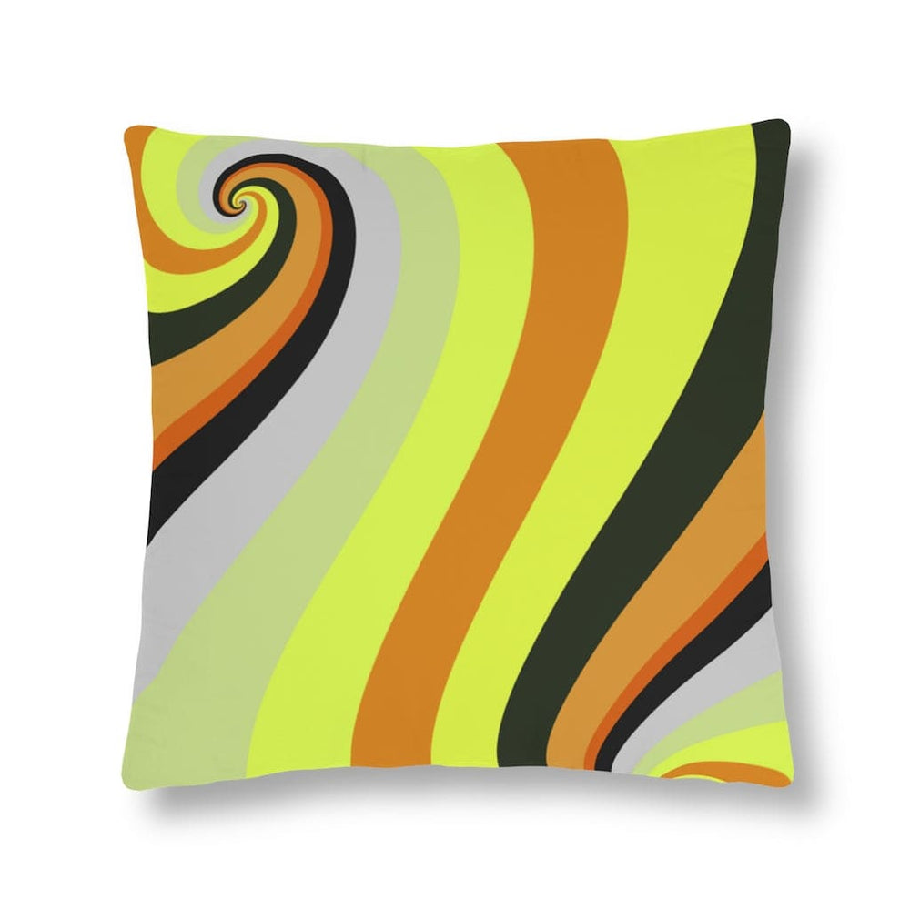 Indoor or Outdoor Throw Pillow, Retro Multicolor Vintage Print S2