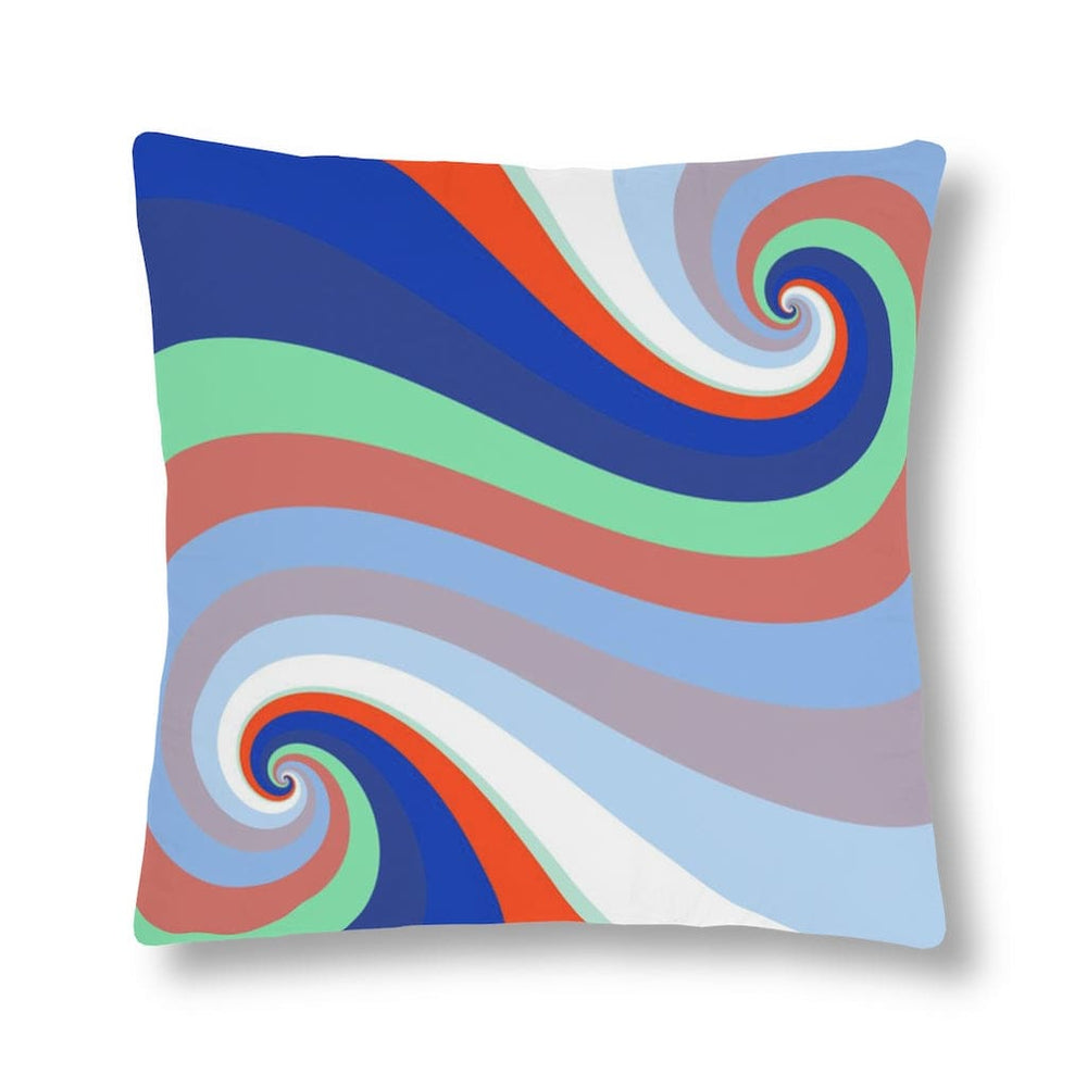 Indoor or Outdoor Throw Pillow, Retro Multicolor Vintage Print S7