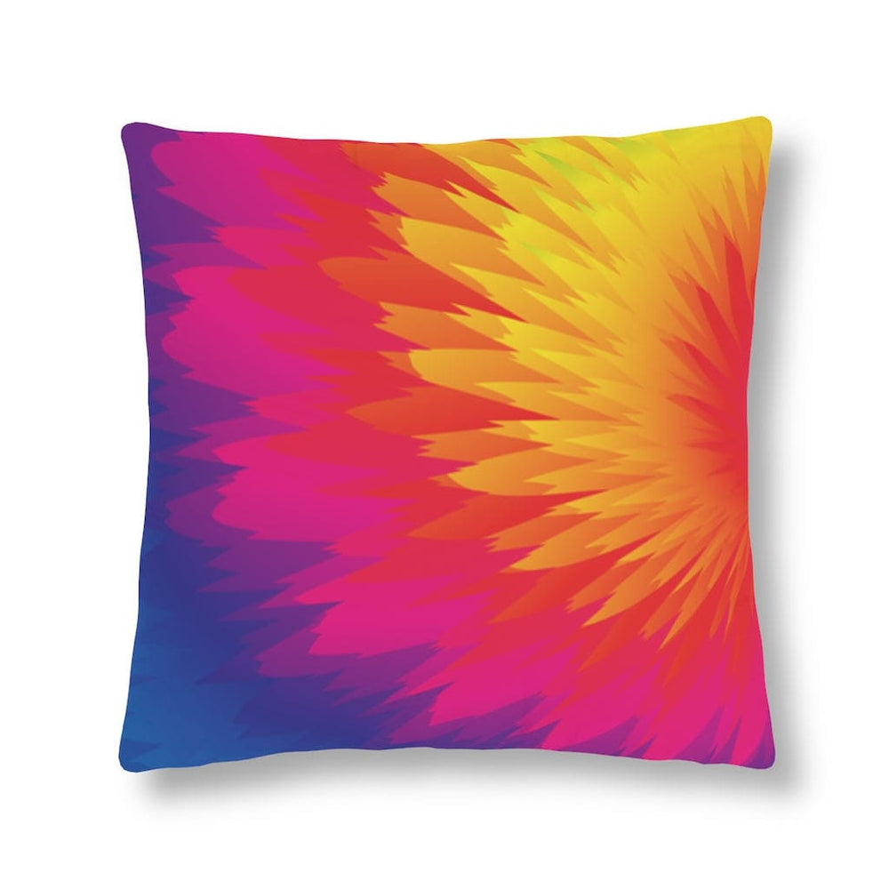 Indoor or Outdoor Throw Pillow, Tye Dye Geometric Print