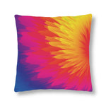 Indoor or Outdoor Throw Pillow, Tye Dye Geometric Print