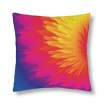 Indoor or Outdoor Throw Pillow, Tye Dye Geometric Print