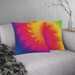 Indoor or Outdoor Throw Pillow, Tye Dye Geometric Print