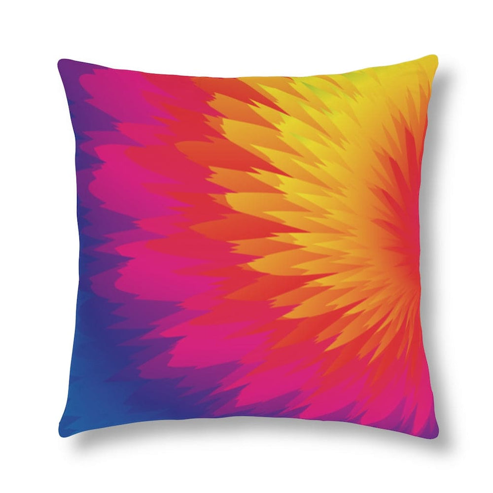 Indoor or Outdoor Throw Pillow, Tye Dye Geometric Print