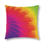 Indoor or Outdoor Throw Pillow, Tye Dye Geometric Print