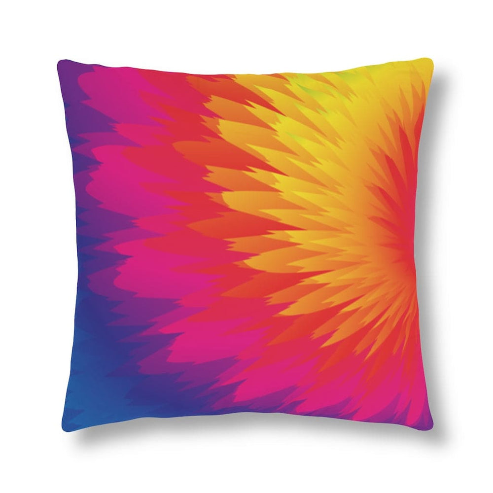 Indoor or Outdoor Throw Pillow, Tye Dye Geometric Print