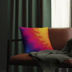 Indoor or Outdoor Throw Pillow, Tye Dye Geometric Print