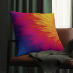 Indoor or Outdoor Throw Pillow, Tye Dye Geometric Print