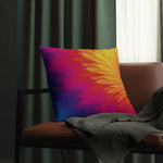 Indoor or Outdoor Throw Pillow, Tye Dye Geometric Print