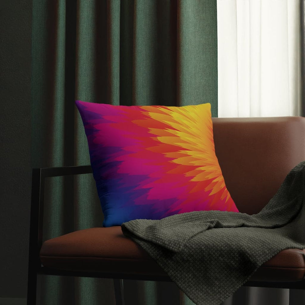 Indoor or Outdoor Throw Pillow, Tye Dye Geometric Print