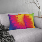 Indoor or Outdoor Throw Pillow, Tye Dye Geometric Print