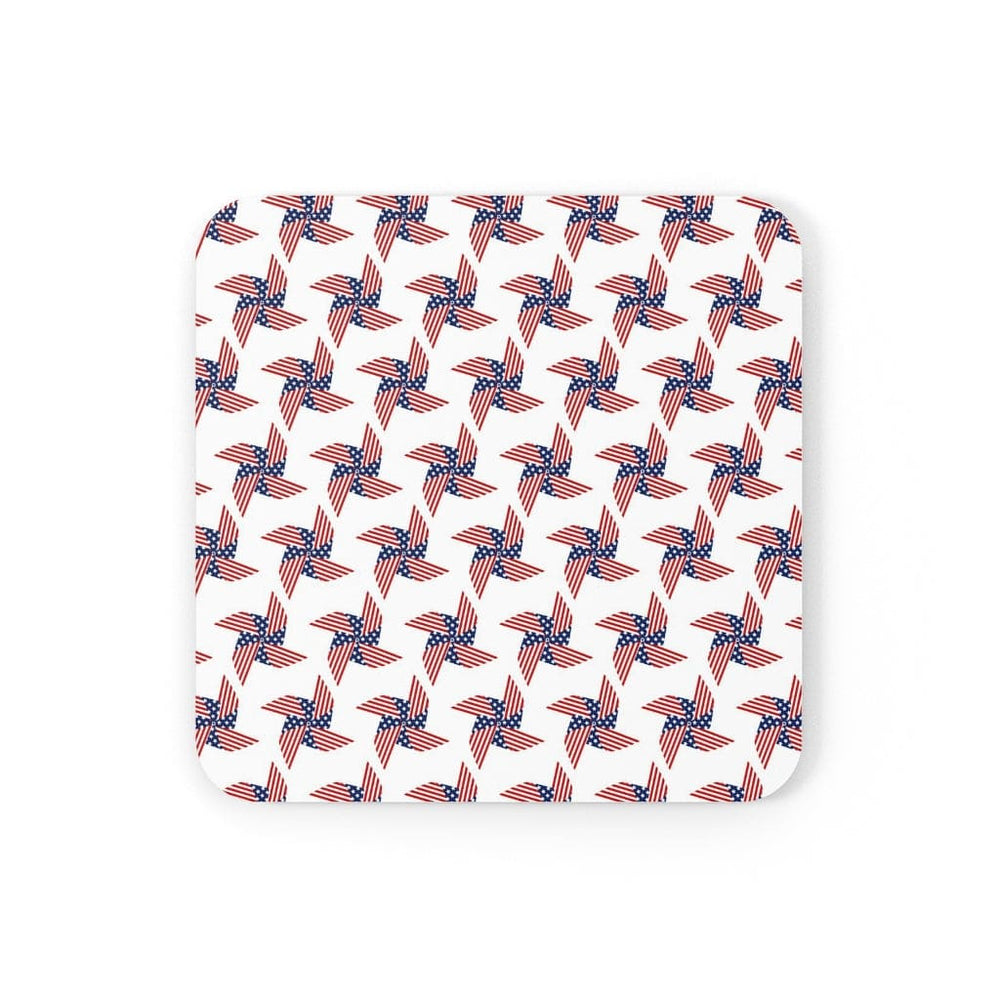 Stars and Stripes Corkwood Coaster Set - 4 Pieces /   Indoor