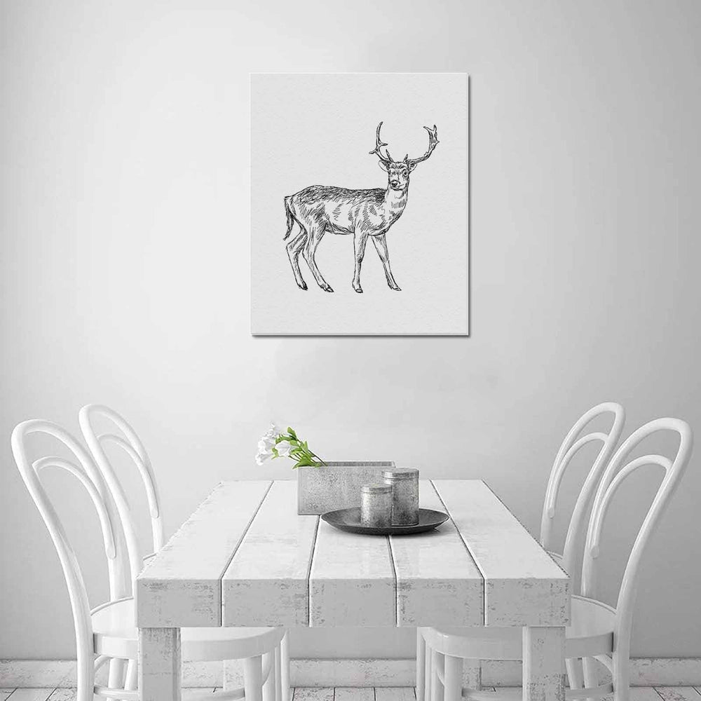 Wall Art / Deer  Frame Canvas Print 20"x24"
