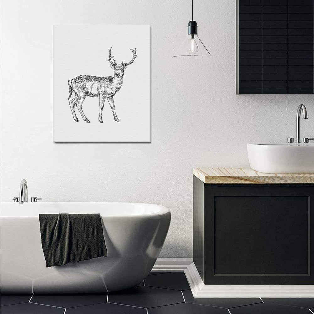 Wall Art / Deer  Frame Canvas Print 20"x24"