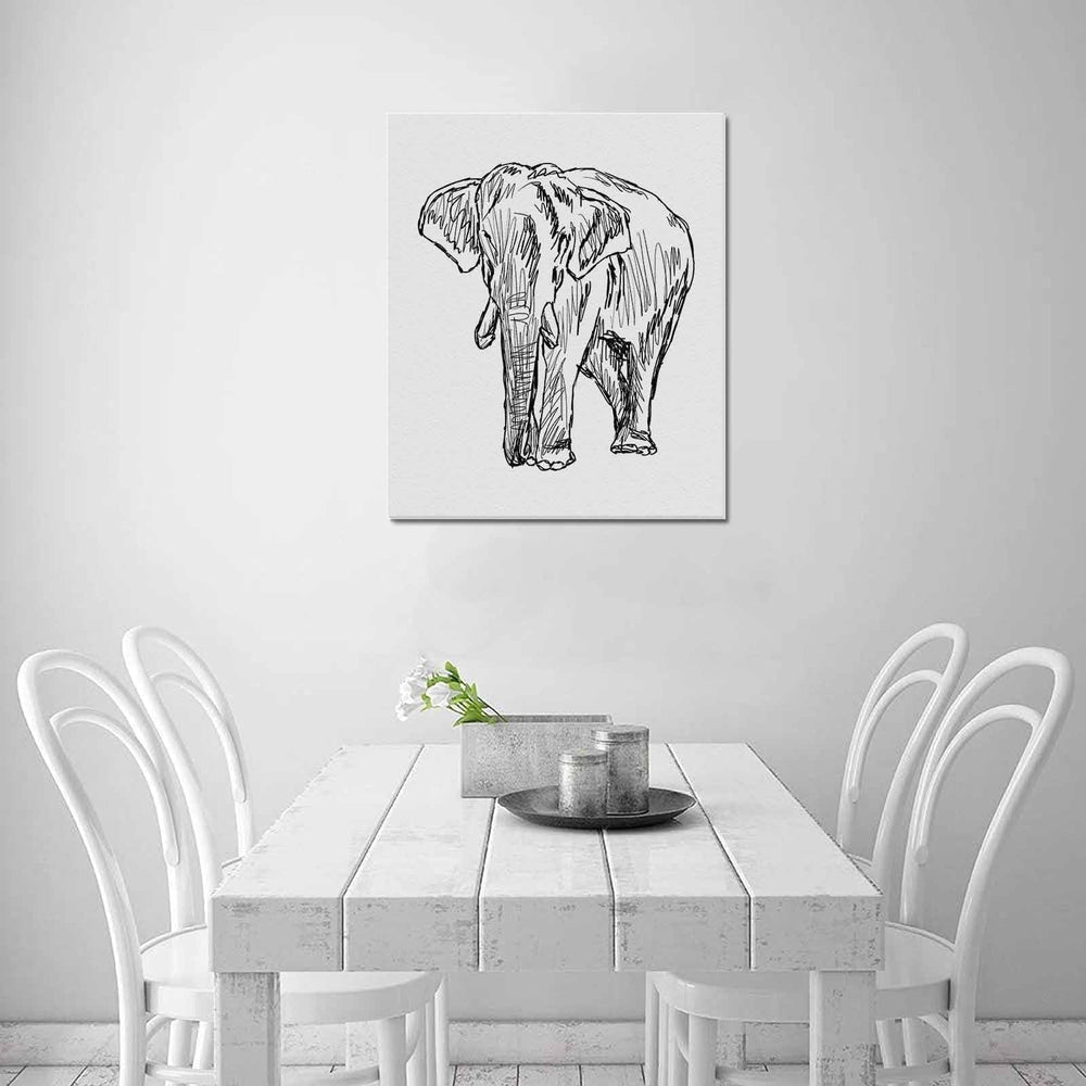 Wall Art / Elephant  Frame Canvas Print 20"x24"