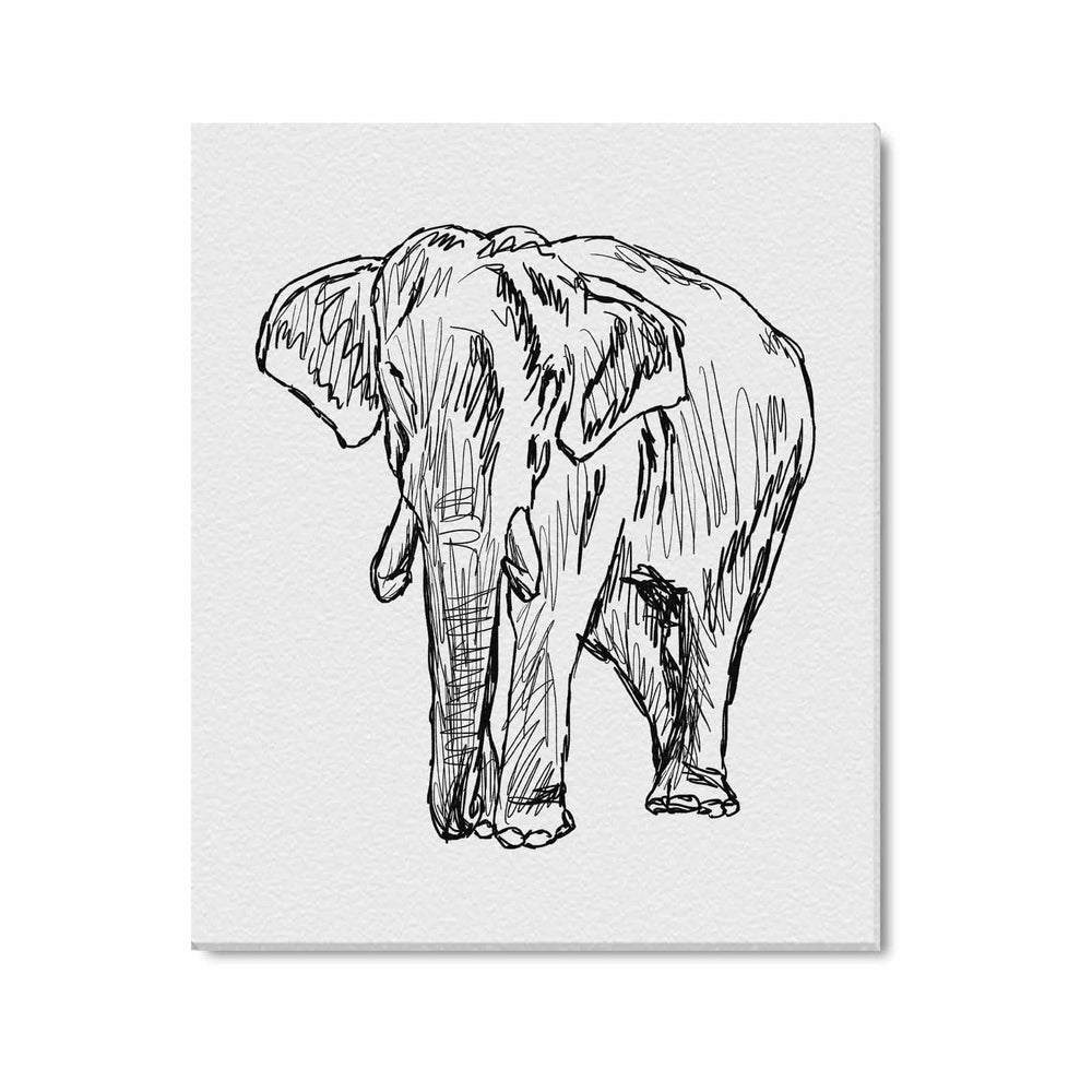 Wall Art / Elephant  Frame Canvas Print 20"x24"