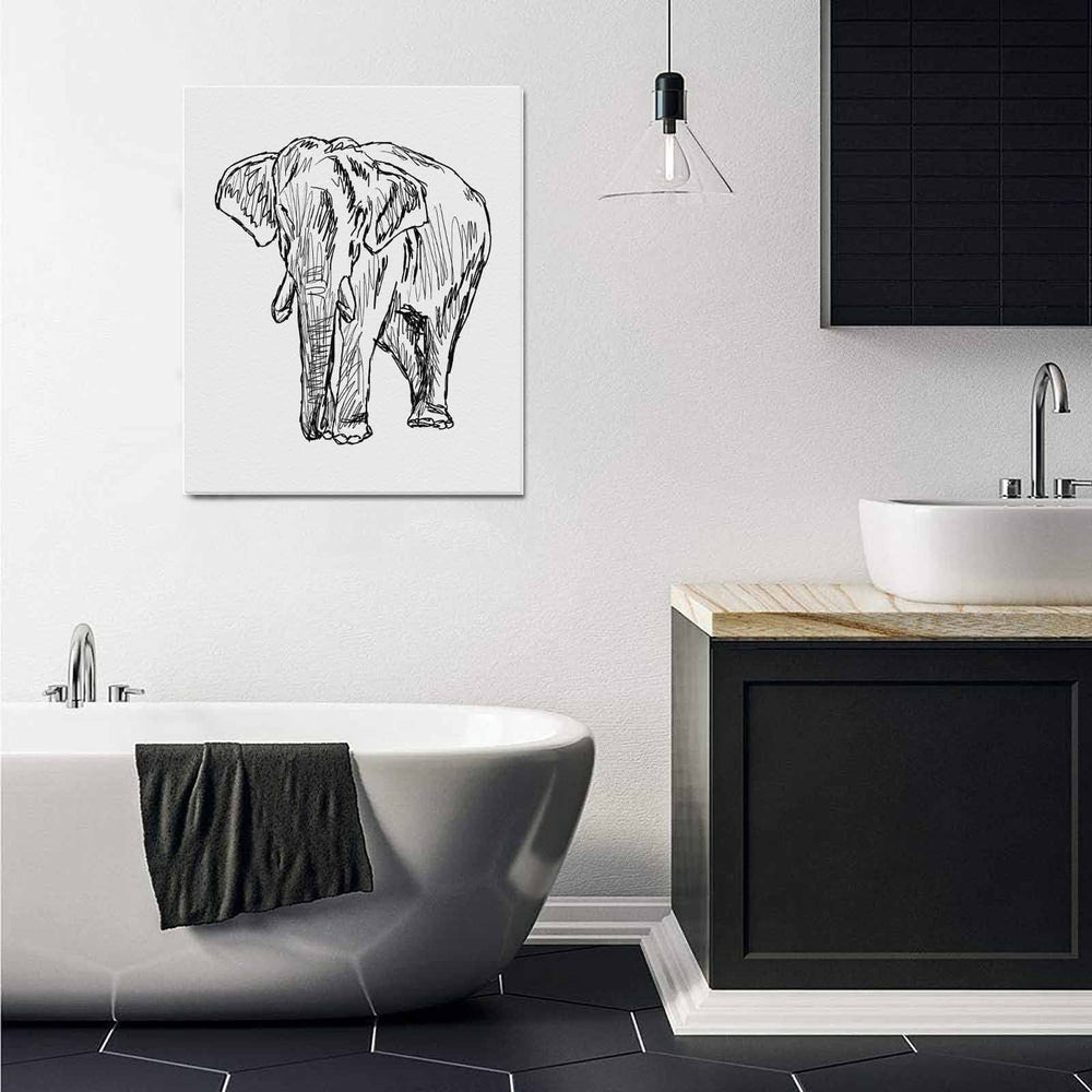 Wall Art / Elephant  Frame Canvas Print 20"x24"