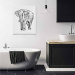 Wall Art / Elephant  Frame Canvas Print 20"x24"