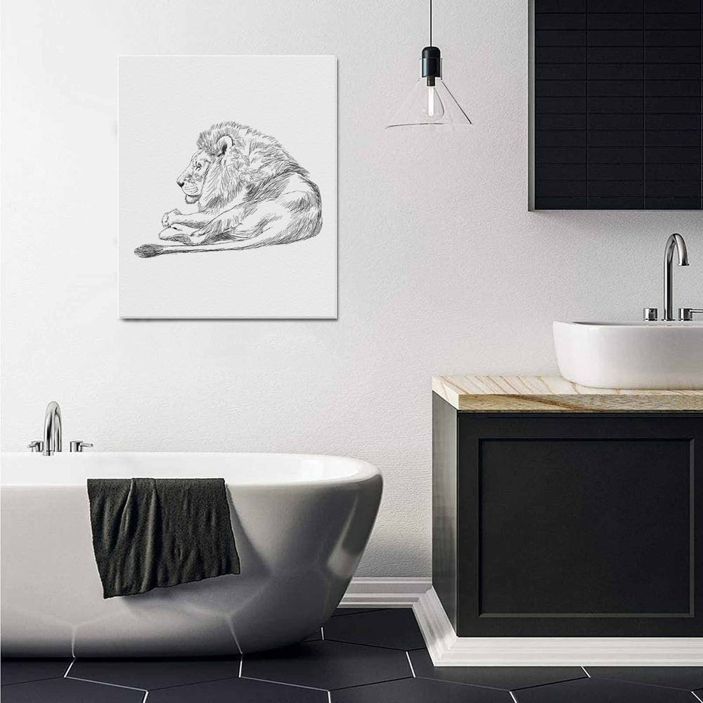 Wall Art / Lion  Frame Canvas Print 20"x24"