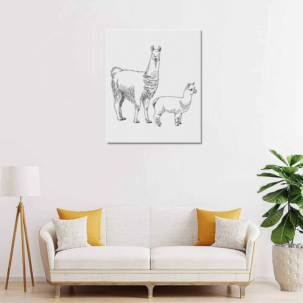 Wall Art / Llama  Frame Canvas Print 20"x24"
