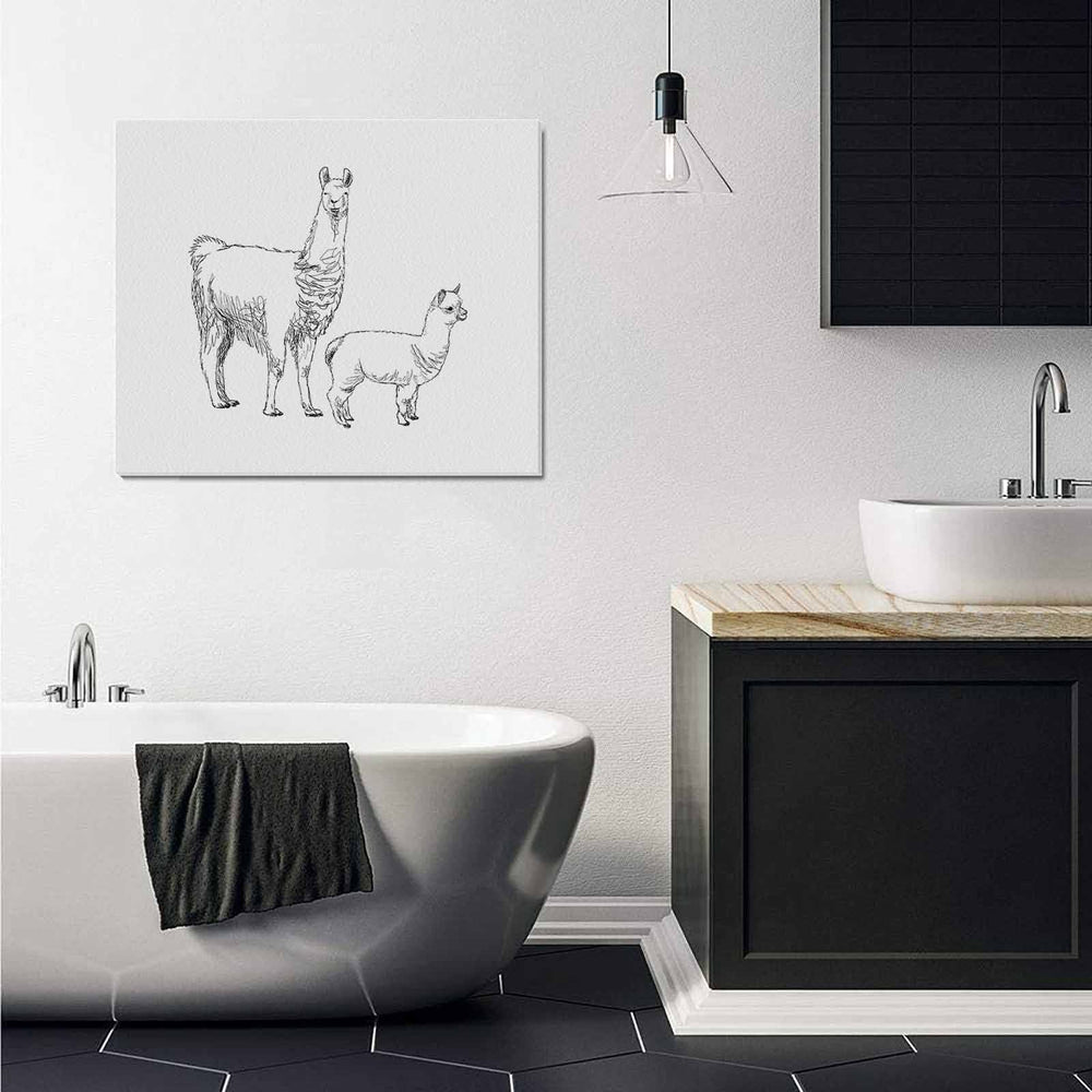 Wall Art / Llama  Frame Canvas Print 24"x20"