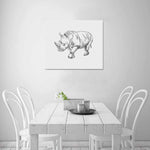 Wall Art / Rhino  Frame Canvas Print 24"x20"