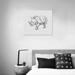 Wall Art / Rhino  Frame Canvas Print 24"x20"