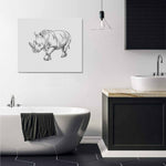 Wall Art / Rhino  Frame Canvas Print 24"x20"