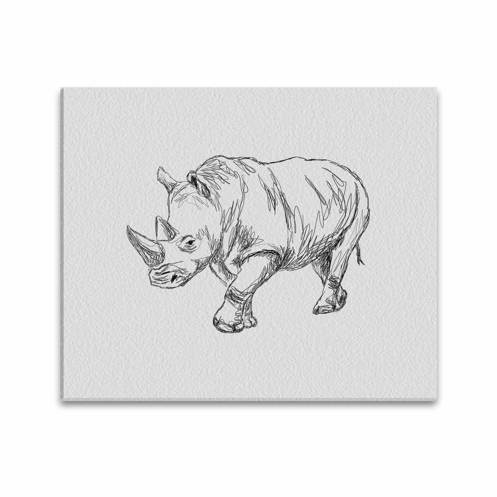 Wall Art / Rhino  Frame Canvas Print 24"x20"