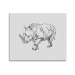Wall Art / Rhino  Frame Canvas Print 24"x20"