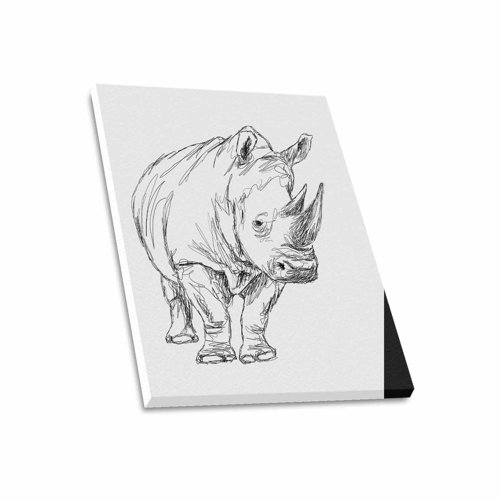 Wall Art / Rhinoceros  Frame Canvas Print 20"x24"