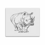 Wall Art / Rhinoceros  Frame Canvas Print 20"x24"