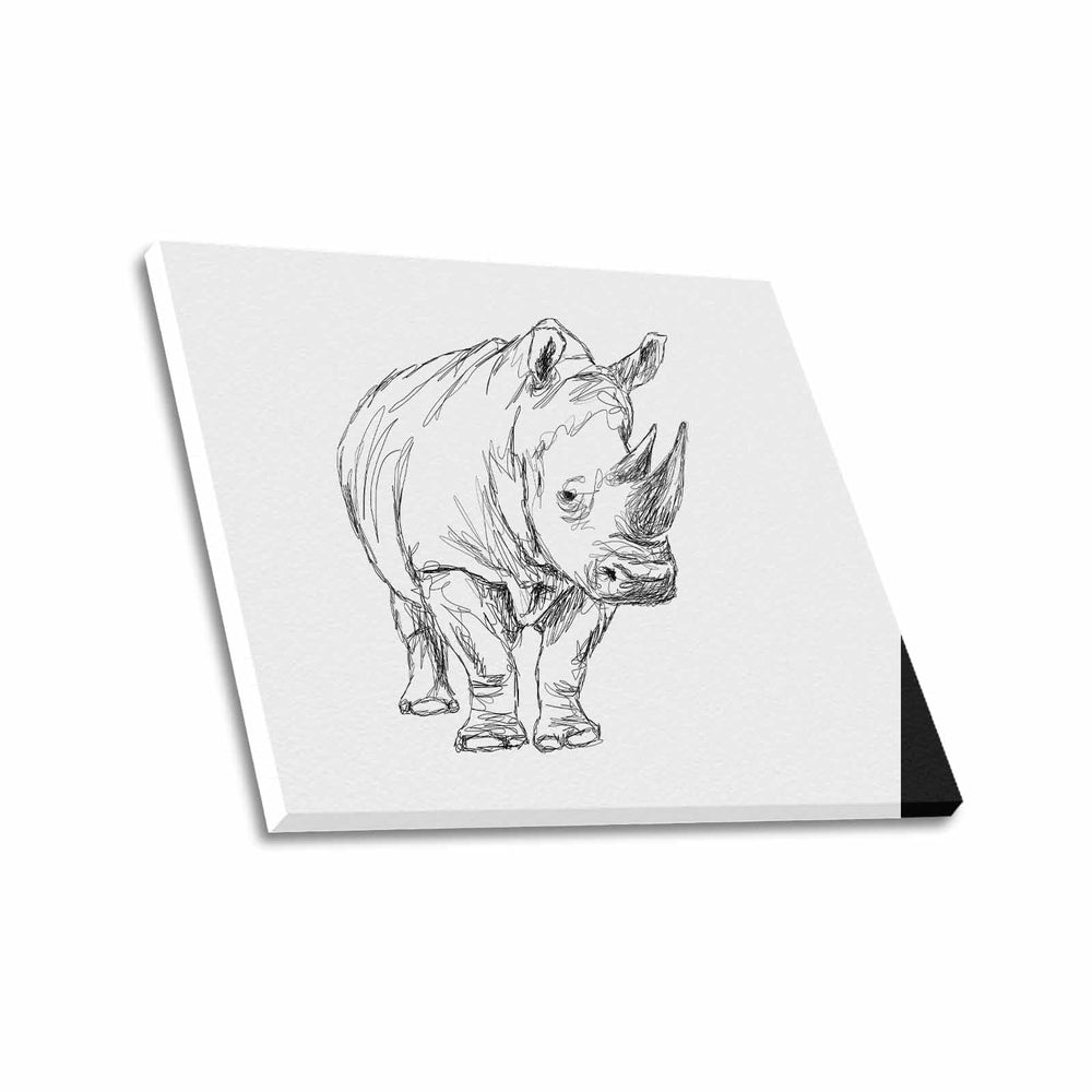 Wall Art / Rhinoceros  Frame Canvas Print 24"x20"