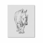 Wall Art / Rhinoceros  Frame Canvas Print 24"x20"