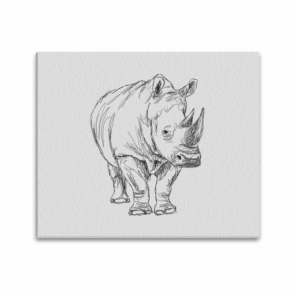 Wall Art / Rhinoceros  Frame Canvas Print 24"x20"