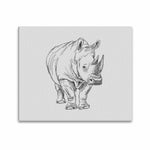 Wall Art / Rhinoceros  Frame Canvas Print 24"x20"