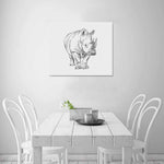 Wall Art / Rhinoceros  Frame Canvas Print 24"x20"