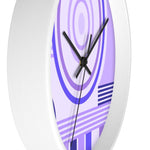 Wall Clock, Purple Geometric Print