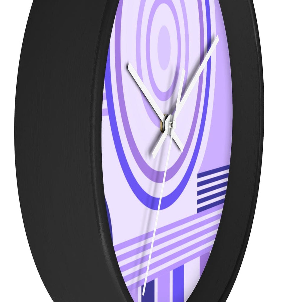 Wall Clock, Purple Geometric Print