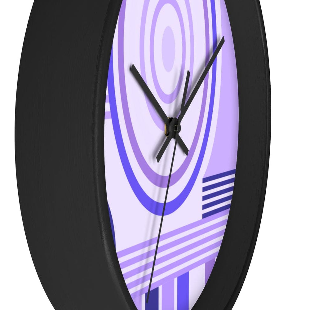 Wall Clock, Purple Geometric Print