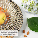 Set of 3 Wall Hanging Seagrass Basket | Shallow Handwoven Decorative Baskets for Home