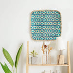 Square Bamboo Woven Basket Tray, Rustic Decorative Wooden Serving Tray for Breakfast, Drinks, Snacks, Coffee Table, Interior Decor