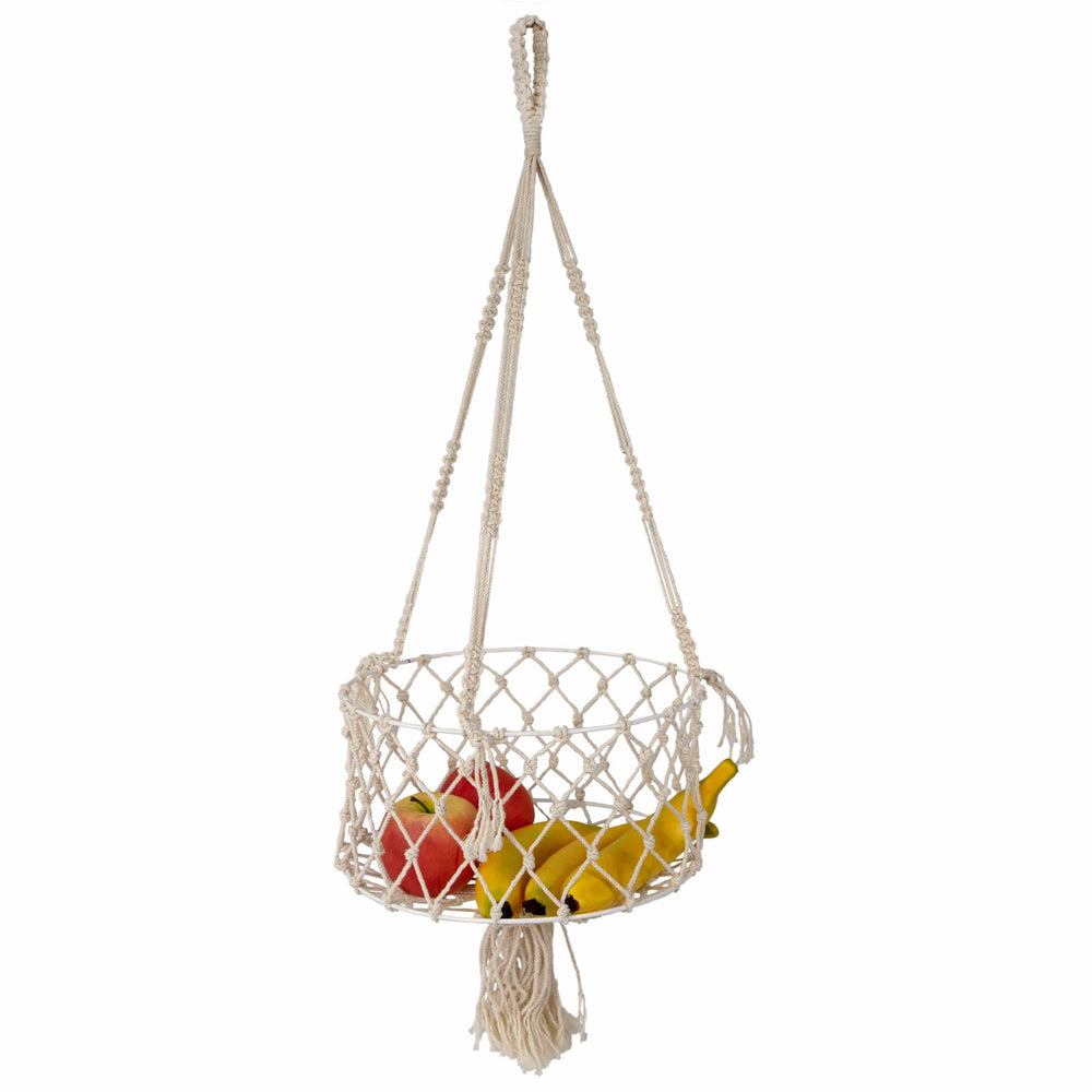 Wall Hanging Fruit Basket | Wire Basket Organizer and Storage for Kitchen