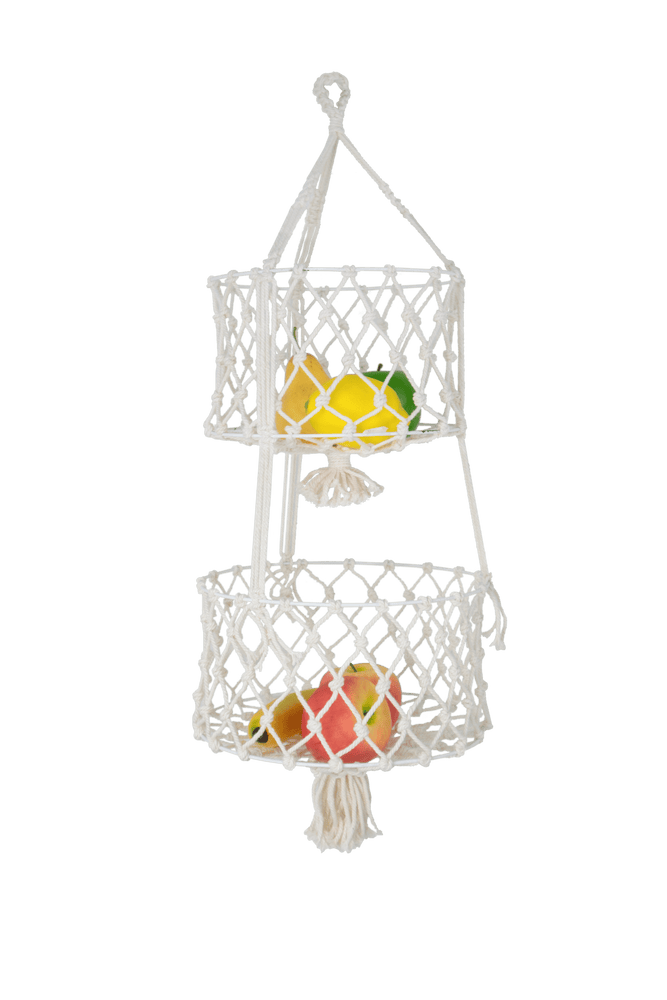 Wall Hanging Fruit Basket | Wire Basket Organizer and Storage for Kitchen