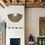 Rustic Wall Hanging Boho Woven Seagrass Home Decor Wall Pediment for Room Decoration