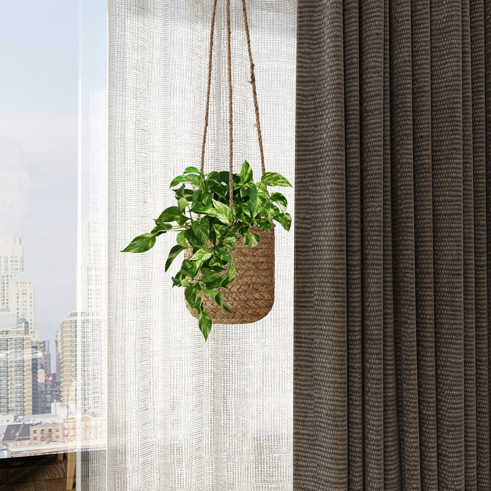 Woven Hanging Plant Pots with Waterproof Interior Plastic Coating for Indoor Garden and Balcony Decoration