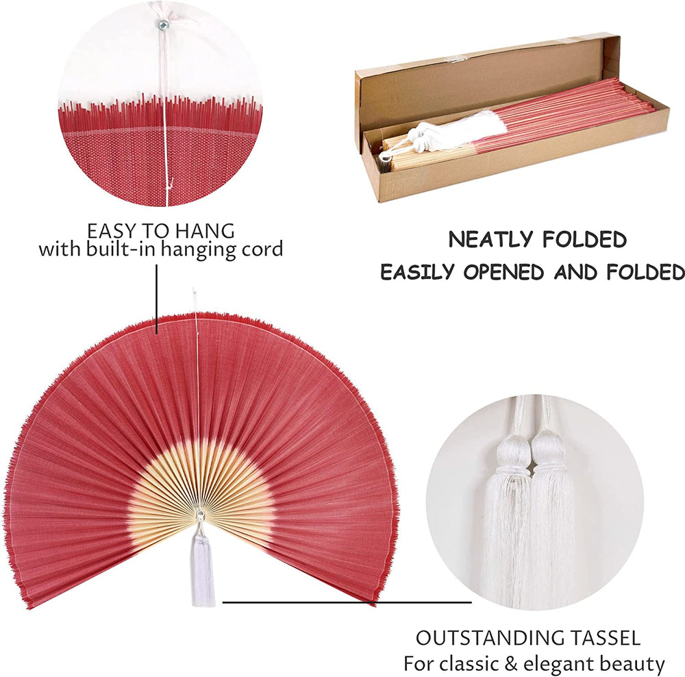 Giant Wall Decor Folding Bamboo Fan for Home Decoration | Wall Hanging Boho Woven Home Decor Wall Pediment