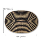 Oval Woven Doormat | Natural Seagrass Entrance Rug for Patio, Front Door, Indoor.